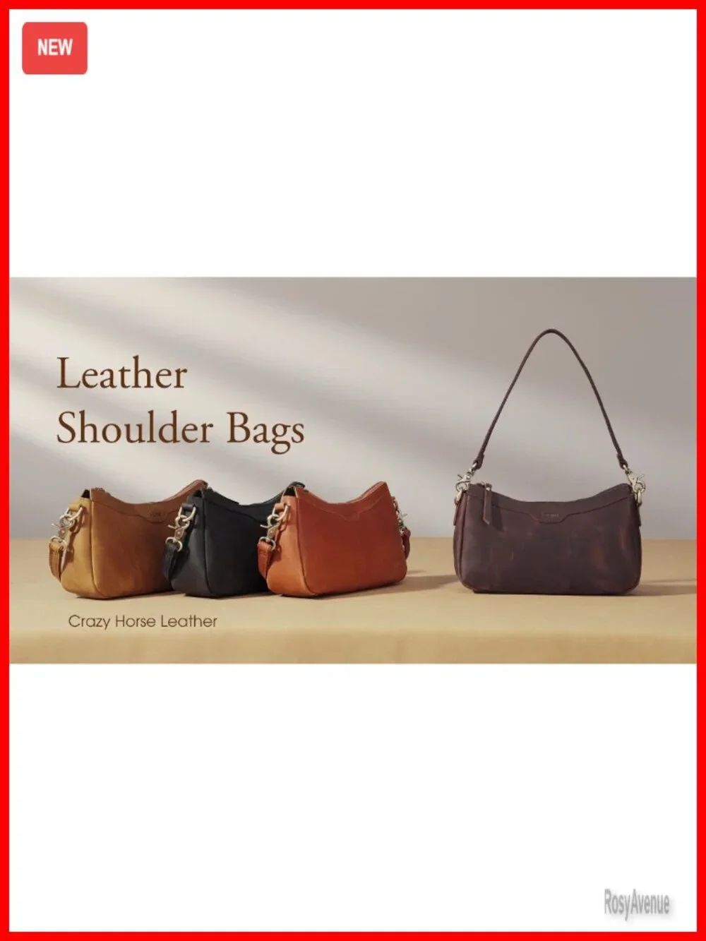 S-ZONE Small Leather Hobo Crossbody Bag Women 2 Straps